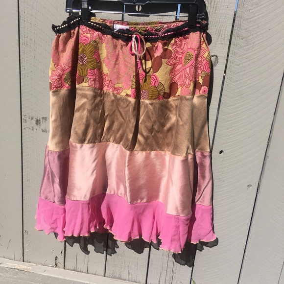 Cesar Arellanes multi fabric flowy skirt Medium - Picture 3 of 7